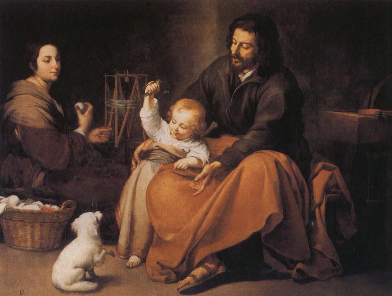 Bartolome Esteban Murillo Holy Family and the birds oil painting image